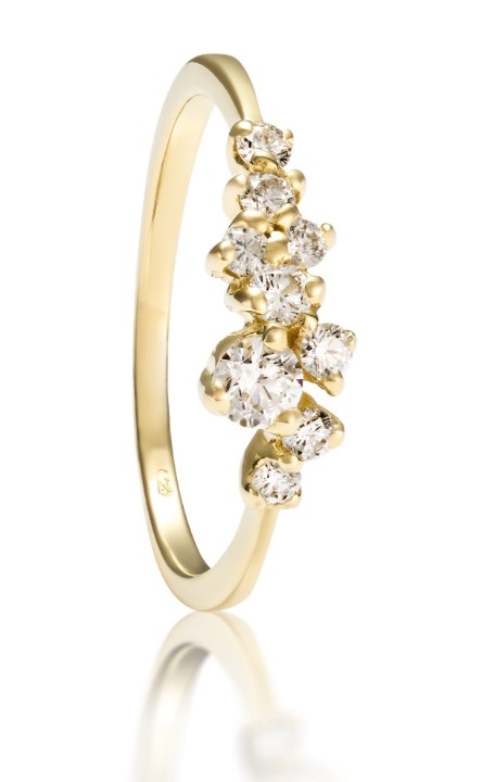 Bild von Ring LOEE Sparkle aus Gelbgold mit Diamanten