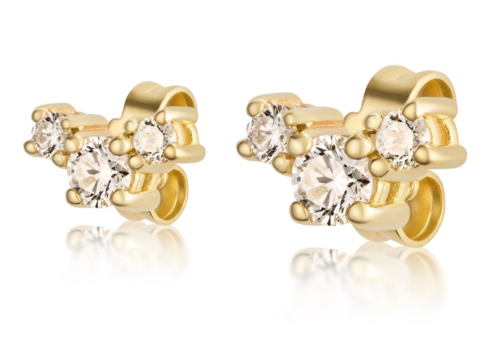 Bild von Ohrringe LOEE Sparkle aus Gelbgold mit Diamanten