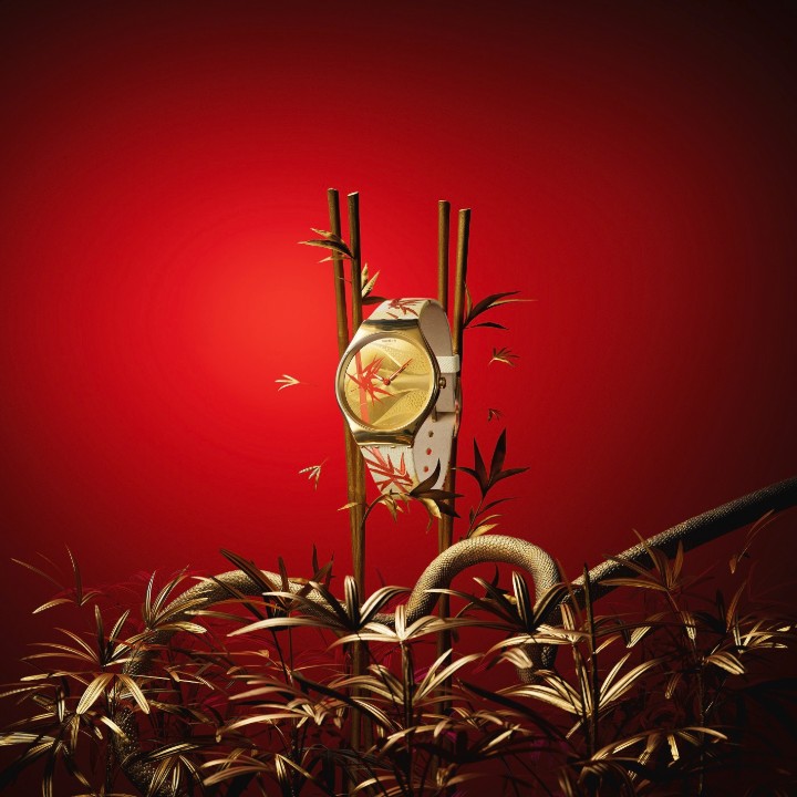 Bild von Swatch Golden Red Bamboo