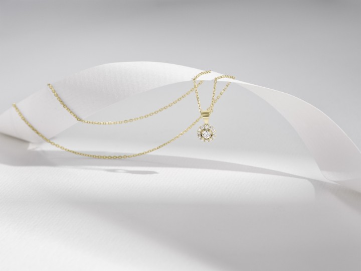 Bild von Anhänger LOEE Palette Diamonds aus Gelbgold mit Diamanten