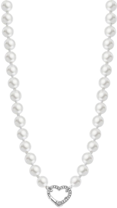 Bild von Dámský perlový náhrdelník Lotus Silver