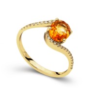 Produktdetails anzeigen - Prsten LOEE ze žlutého zlata s diamanty a citrínem Bild von Prsten LOEE ze žlutého zlata s diamanty a citrínem