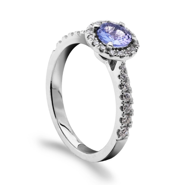 Bild von Prsten LOEE Palette Diamonds z bílého zlata s diamanty a tanzanitem
