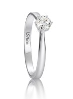 Bild von Verlobungsring LOEE aus Weißgold mit einem Diamanten