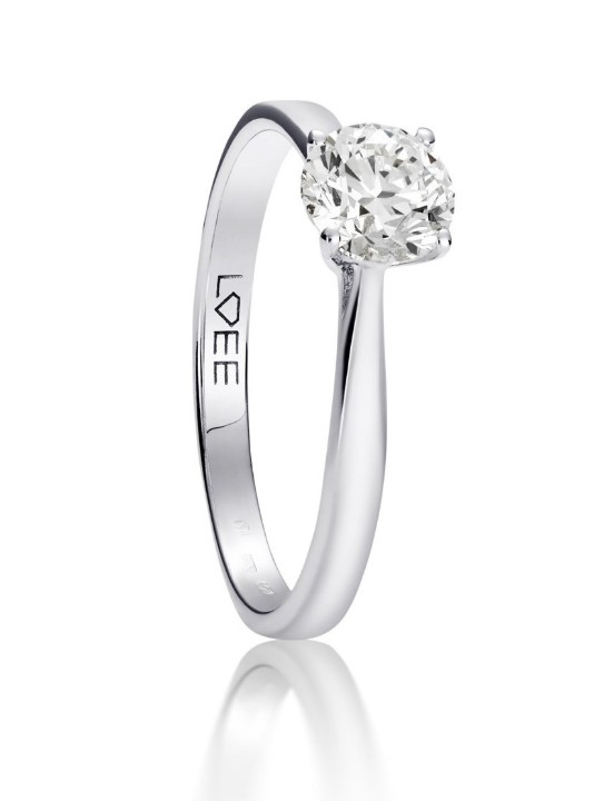 Bild von Verlobungsring LOEE aus Weißgold mit einem Diamanten