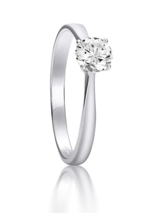 Bild von Verlobungsring LOEE aus Weißgold mit einem Diamanten