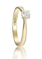 Bild von Verlobungsring LOEE aus Gelbgold mit einem Diamanten