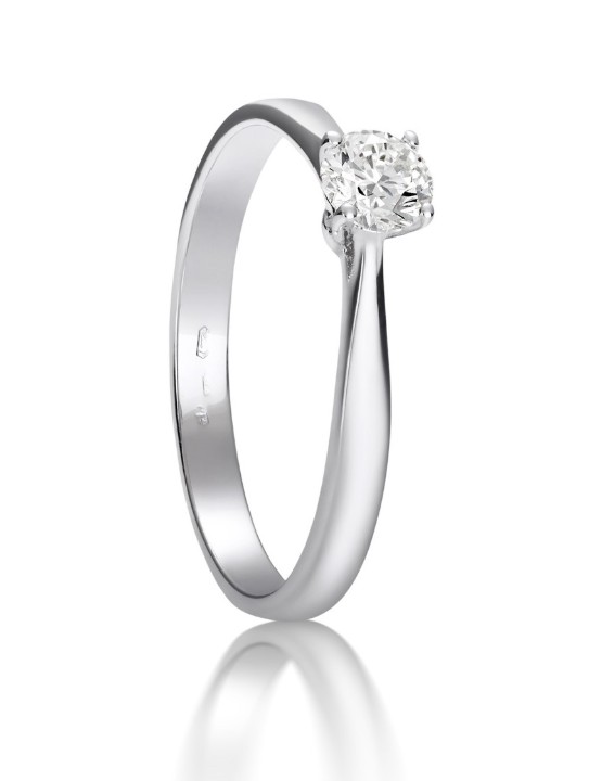 Bild von Verlobungsring LOEE aus Weißgold mit einem Diamanten