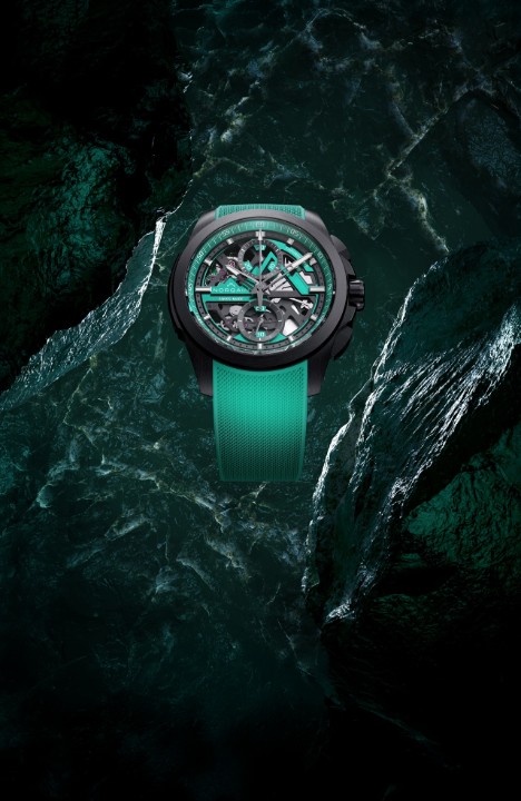 Bild von NORQAIN Independence Skeleton Chrono Jade Limited Edition