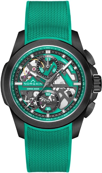 Bild von NORQAIN Independence Skeleton Chrono Jade Limited Edition