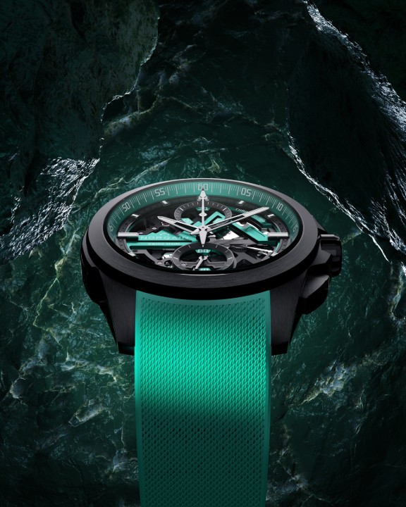 Bild von NORQAIN Independence Skeleton Chrono Jade Limited Edition