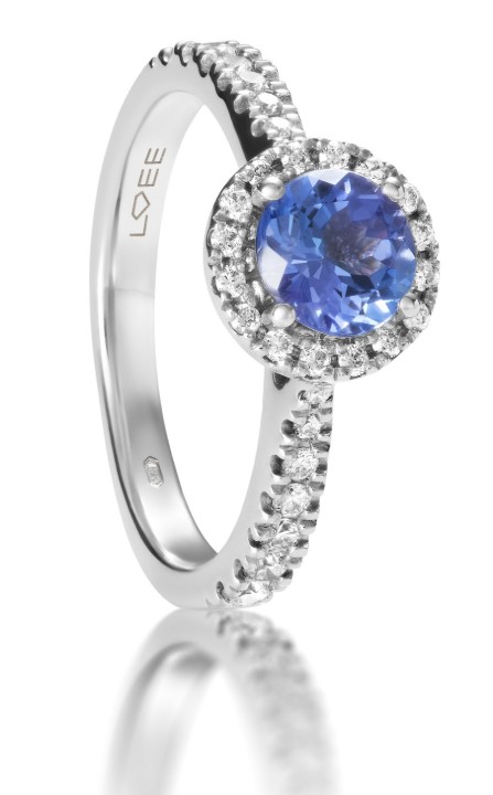 Bild von Ring LOEE Palette Diamonds z bílého zlata s diamanty a tanzanitem