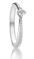 Bild von Zásnubní Ring LOEE z bílého zlata s diamanty