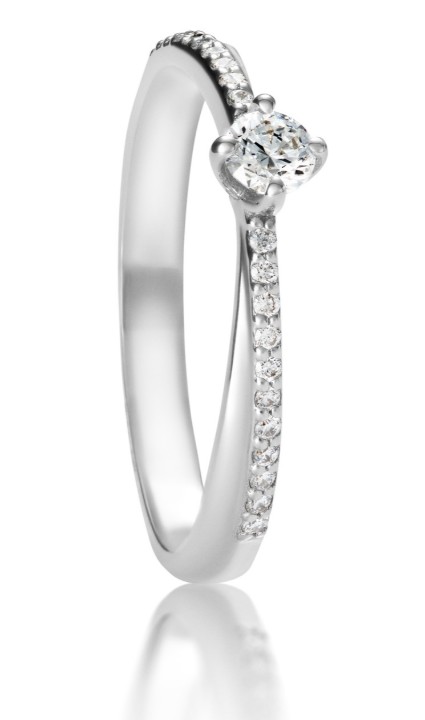 Bild von Zásnubní Ring LOEE z bílého zlata s diamanty