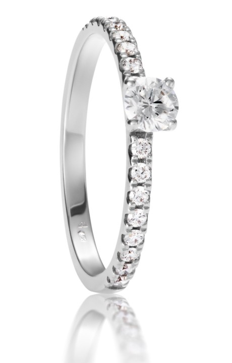 Bild von Zásnubní Ring LOEE z bílého zlata s diamanty