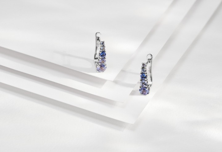 Bild von Ohrring LOEE Glare z bílého zlata s tanzanity