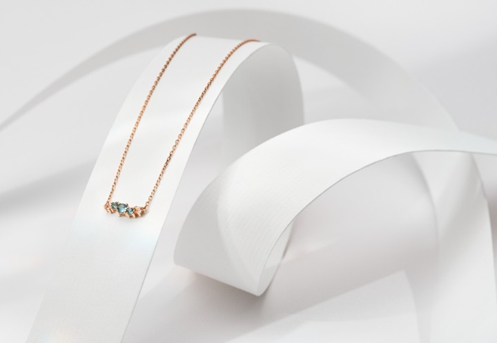 Bild von Halskette LOEE Sparkle z růžového zlata s topazy a morganity