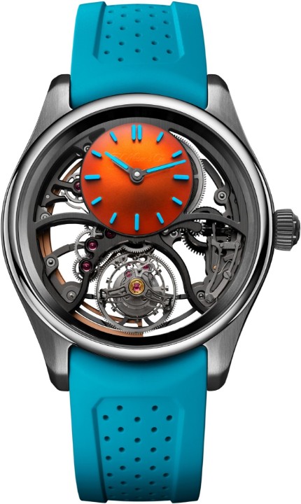 Bild von H. Moser & Cie Pioneer Cylindrical Tourbillon Skeleton Spiced Aqua