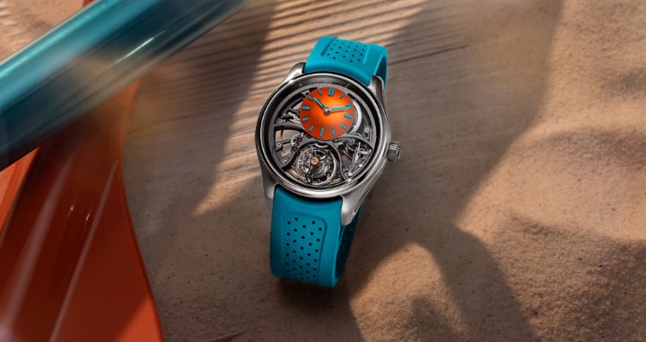 Bild von H. Moser & Cie Pioneer Cylindrical Tourbillon Skeleton Spiced Aqua