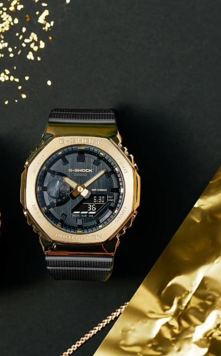 Bild von Casio G-Shock G-Steel Black x Gold Series