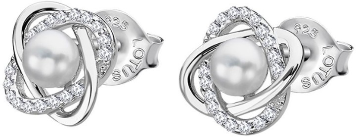 Bild von Ohrring Lotus Silver Pearls