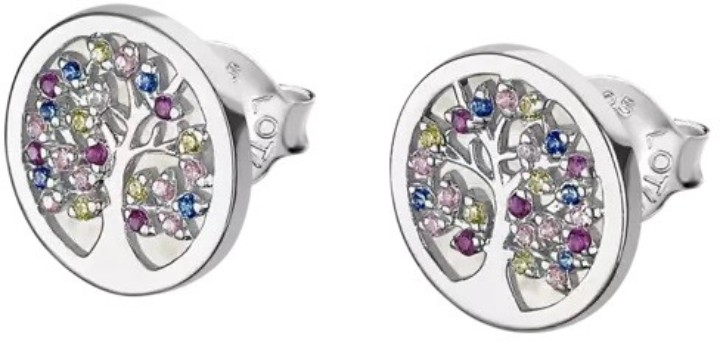 Bild von Ohrring Lotus Silver Tree of Life