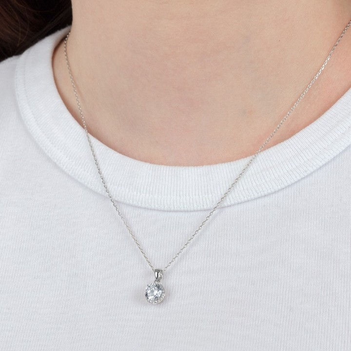 Bild von Damenhalskette Lotus Silver Pure Essential