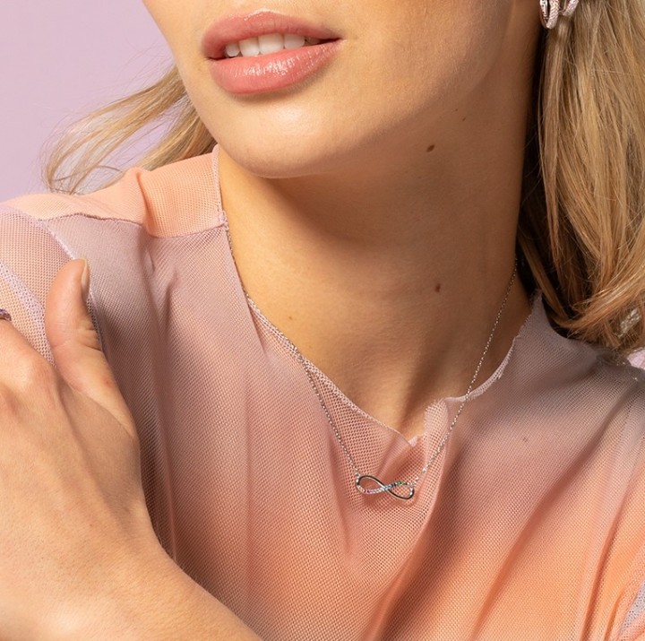 Bild von Damenhalskette Lotus Silver Trendy