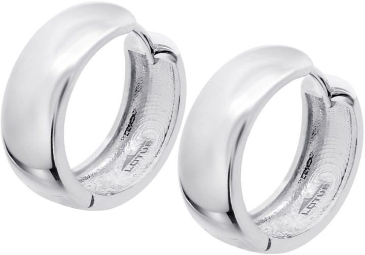 Bild von Ohrring Lotus Silver Hoops