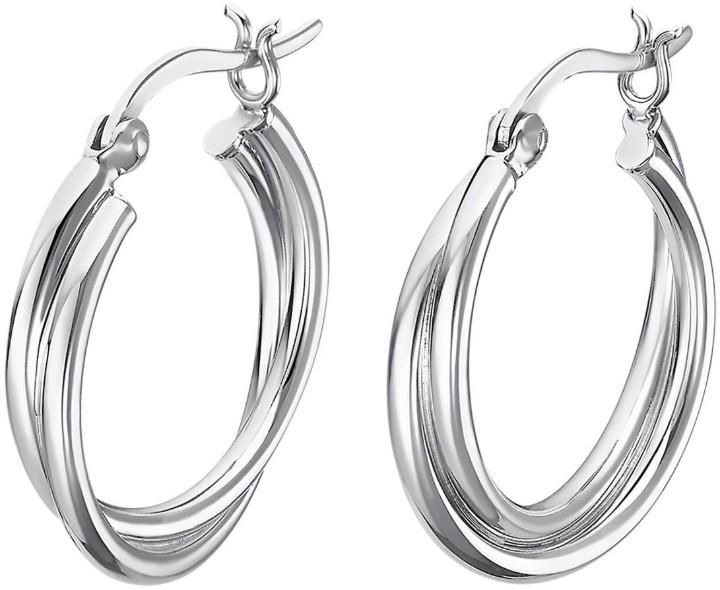 Bild von Ohrring Lotus Silver Hoops