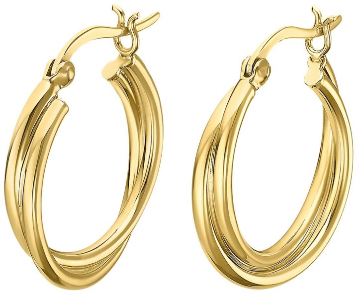 Bild von Ohrring Lotus Silver Hoops