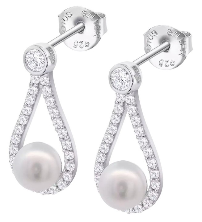 Bild von Ohrring Lotus Silver Pearls