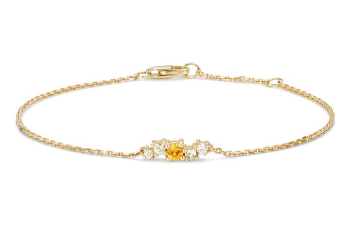 Obrázek Náramek LOEE Sparkle ze žlutého zlata s diamanty a multisafíry