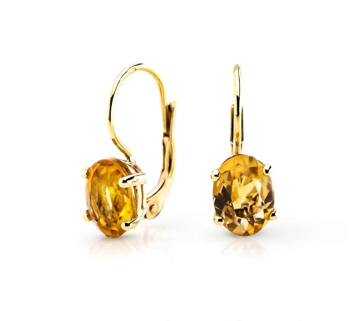 Bild von Ohrringe LOEE Palette aus Gelbgold mit Citrine