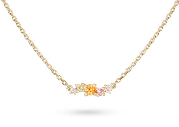 Obrázek Náhrdelník LOEE Sparkle ze žlutého zlata s diamanty a multisafíry