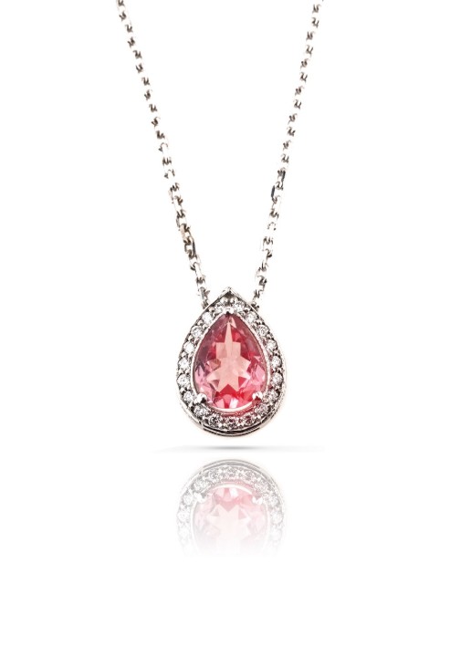 Bild von Anhänger LOEE Palette Diamonds aus Weißgold mit Diamanten und Turmalin