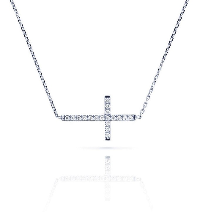 Bild von Halskette LOEE Pure z bílého zlata s diamanty