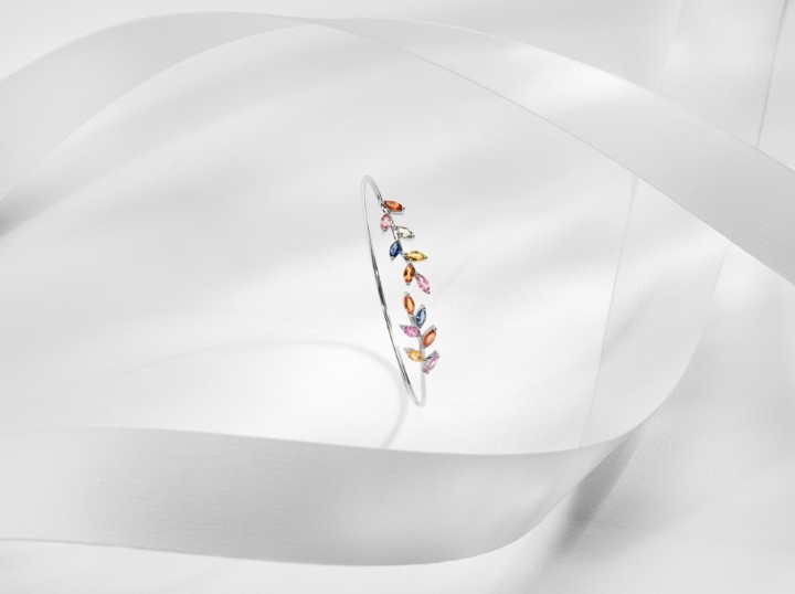 Bild von Armband LOEE Gaia aus Weißgold mit Multisaphire