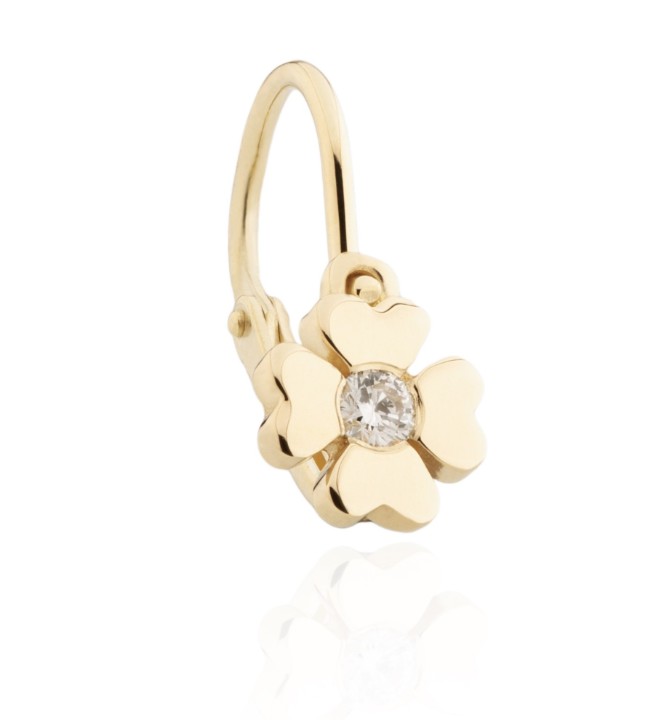 Bild von Kinderohrringe LOEE aus Gelbgold mit Diamanten
