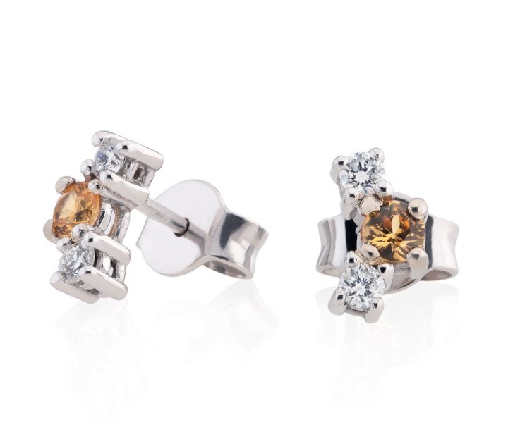 Bild von Ohrring LOEE Sparkle z bílého zlata s diamanty a multisafíry