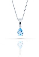 Bild von Anhänger LOEE Palette Diamonds z bílého zlata s diamantem a topazem