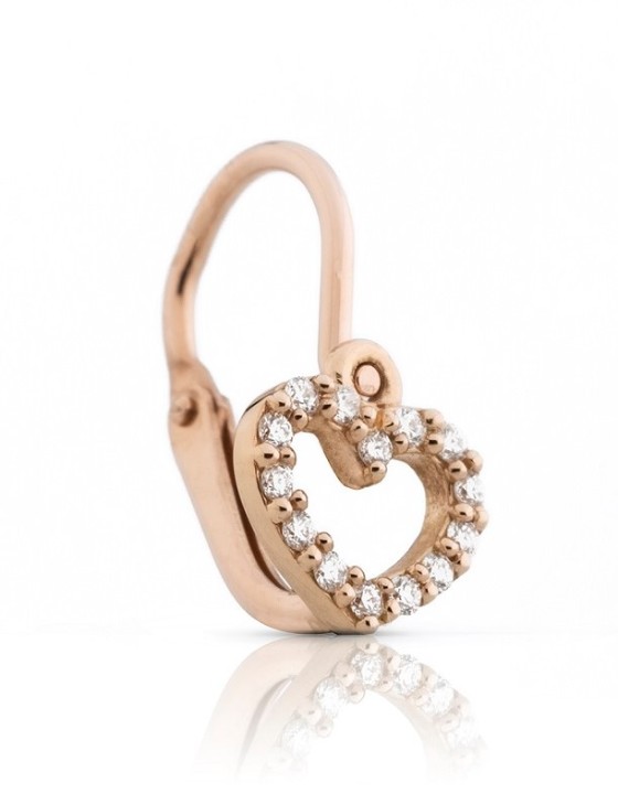 Bild von Kinderohrringe LOEE aus Roségold mit Diamanten
