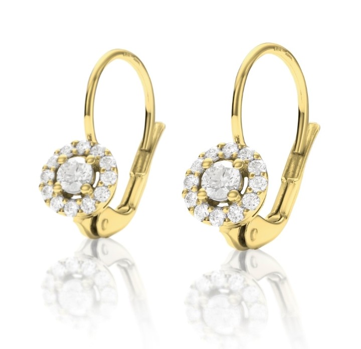 Bild von Ohrring LOEE Palette Diamonds ze žlutého zlata s diamanty