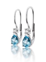 Bild von Ohrring LOEE Palette Diamonds z bílého zlata s diamanty a topazy