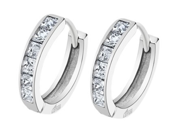 Bild von Ohrring Lotus Silver Hoops