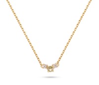 Bild von Halskette LOEE Sparkle ze žlutého zlata s diamanty a multisafírem