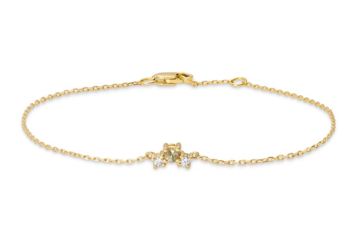 Bild von Armband LOEE Sparkle ze žlutého zlata s diamanty a multisafírem