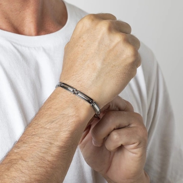 Bild von Herrenarmband Lotus Style Men In Black