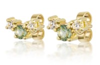 Bild von Ohrring LOEE Sparkle ze žlutého zlata s diamanty a multisafíry