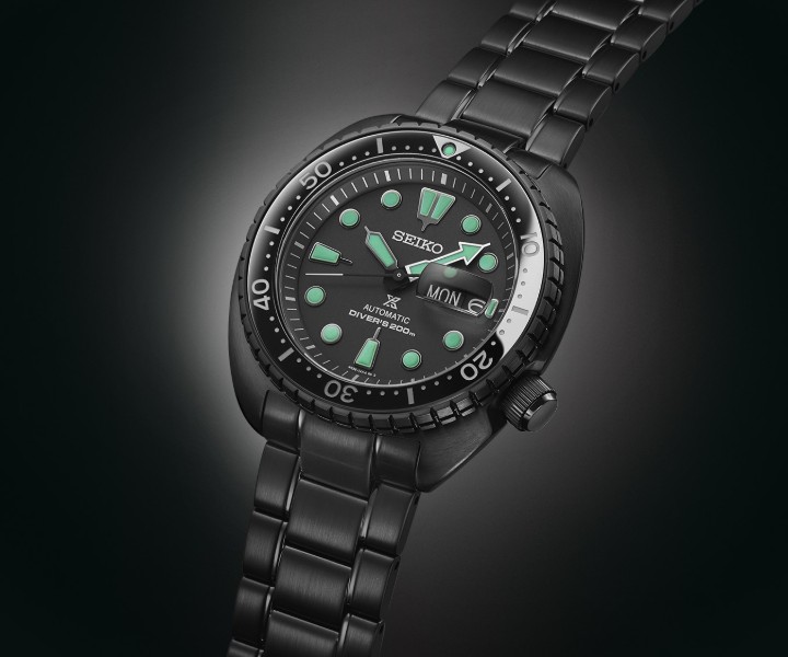 Bild von Seiko Prospex The Black Series ‘Night Vision’ Turtle Diver